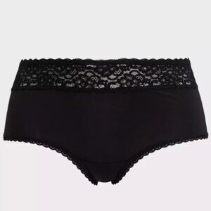 Second Skin Mid-Rise Cheeky Lace Trim Panty Torrid